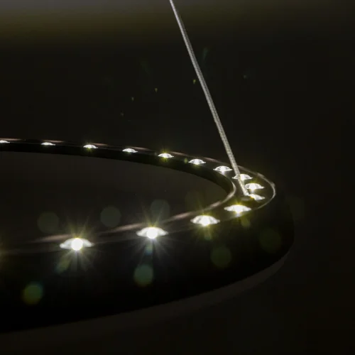 Люстра подвесная LED с пультом Юпитер Смарт CL730A095S Citilux белая на 1 лампа, основание коричневое в стиле современный с пультом кольца фото 7