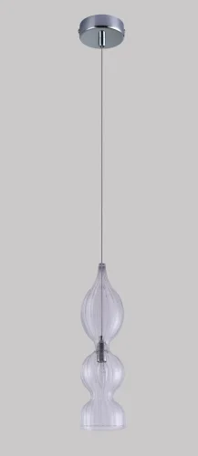 Светильник подвесной IRIS SP1 B TRANSPARENT Crystal Lux прозрачный 1 лампа, основание хром в стиле современный 