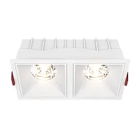 Светильник точечный Alfa LED DL043-02-15W3K-SQ-W Maytoni белый 2 лампы, основание белое в стиле модерн 