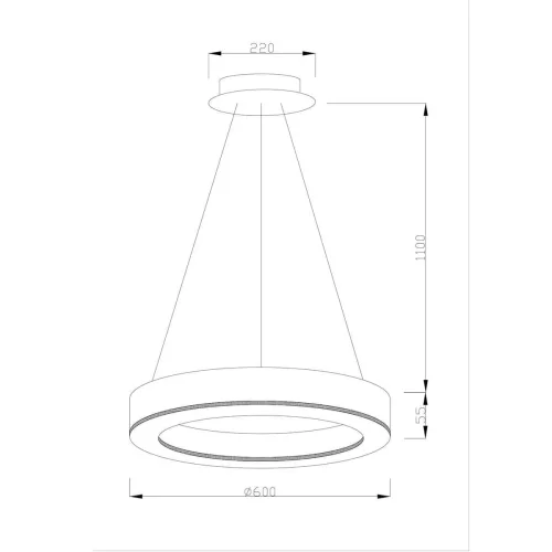 Светильник подвесной LED Viso V1771-PL Moderli белый 1 лампа, основание золотое в стиле хай-тек кольца фото 2