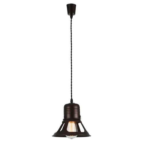 Светильник подвесной лофт LSP-9696 Lussole коричневый 1 лампа, основание коричневое в стиле лофт  фото 2