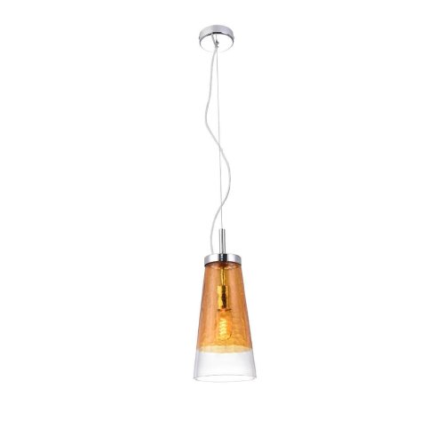 Светильник подвесной Avoria VL5212P21 Vele Luce прозрачный оранжевый 1 лампа, основание хром в стиле современный  фото 3