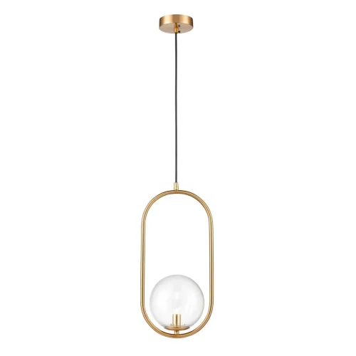 Светильник подвесной Bianco VL5714P21 Vele Luce прозрачный 1 лампа, основание золотое в стиле современный шар