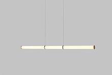 Светильник подвесной LED Varese V10462-PL Moderli белый 1 лампа, основание золотое в стиле современный хай-тек линейный