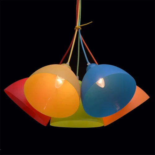 Светильник подвесной Улыбка 365014505 MW-LIGHT разноцветный 5 ламп, основание разноцветное в стиле для детской  фото 5