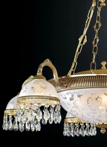 Люстра подвесная  L 6300/6+4 Reccagni Angelo прозрачная на 10 ламп, основание золотое в стиле классический  фото 3