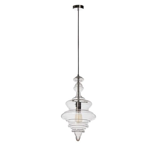 Светильник подвесной La Scala 2073-A LOFT IT прозрачный 1 лампа, основание хром в стиле арт-деко выдувное фото 2