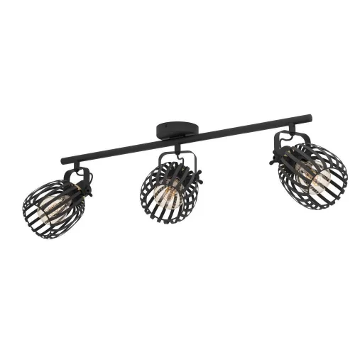 Спот с 3 лампами Girona 900663 Eglo чёрный E27 в стиле лофт современный 
