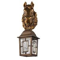Настенный светильник Hunt 2079-1W Favourite уличный IP44 коричневый 1 лампа, плафон прозрачный в стиле замковый кантри E27