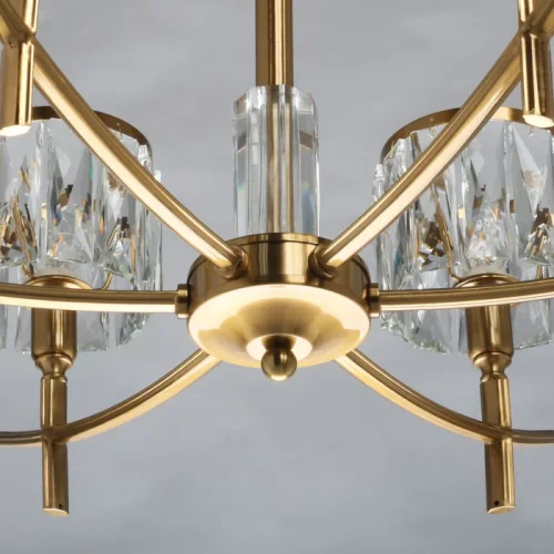 Люстра подвесная Илвита 624011306 MW-Light прозрачная на 6 ламп, основание бронзовое в стиле современный  фото 8