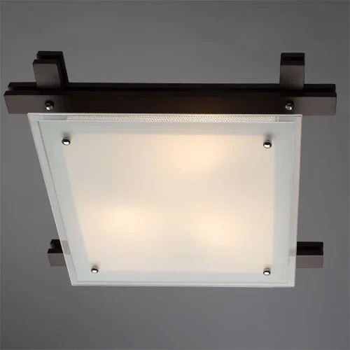 Люстра потолочная Archimede A6462PL-3CK Arte Lamp белая на 3 лампы, основание коричневое в стиле кантри  фото 3