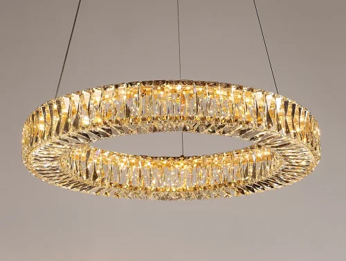 Светильник подвесной LED 8262/S gold NEW Newport прозрачный 1 лампа, основание золотое в стиле американский современный классический кольца фото 2
