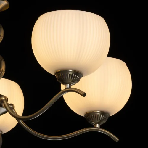 Люстра подвесная Фелиция 347019705 MW-Light белая на 5 ламп, основание античное бронза в стиле классический  фото 4