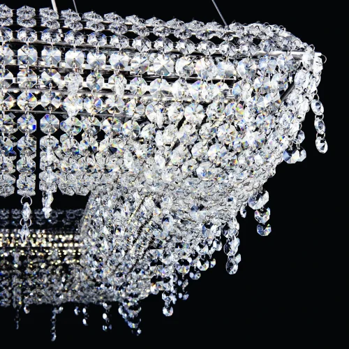 Люстра подвесная / потолочная LED Rimini S503.0.80.B.3000 Arte Perfetto Luce прозрачная на 1 лампа, основание никель в стиле классический  фото 2