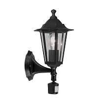 Настенный светильник 22469 LATERNA 4 Eglo уличный IP44 чёрный 1 лампа, плафон прозрачный в стиле кантри классический E27