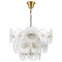 Люстра подвесная Retro 799083 Lightstar прозрачная на 8 ламп, основание латунь в стиле современный Люстра подвесная Retro 799083 Lightstar прозрачная на 8 ламп, основание латунь в стиле современный