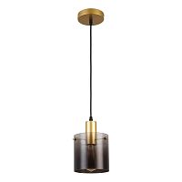 Светильник подвесной Sense 1104/1S Escada чёрный серый 1 лампа, основание золотое в стиле кантри 
