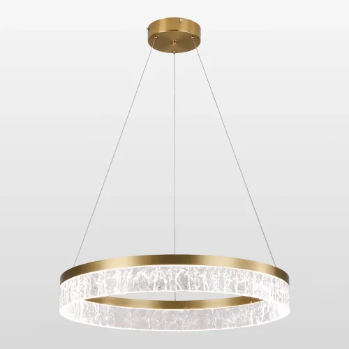 Люстра подвесная LED Duval LSP-7155 Lussole прозрачная на 1 лампа, основание бронзовое в стиле современный 