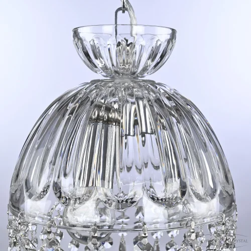 Светильник подвесной 5478/22 Ni Clear/M-1H Drops Bohemia Ivele Crystal прозрачный 3 лампы, основание никель в стиле классический drops фото 3