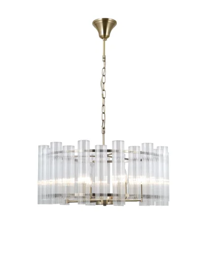 Люстра подвесная Monte V10777-6P Moderli прозрачная на 6 ламп, основание бронзовое в стиле классический современный  фото 2