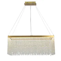 Люстра подвесная LED Вассерфалл 617010801 Chiaro прозрачная на 1 лампа, основание золотое в стиле модерн 