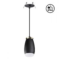Светильник подвесной встраиваемый Gent 370913 Novotech чёрный 1 лампа, основание чёрное в стиле современный 