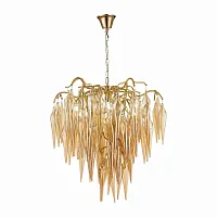 Люстра подвесная Siena SL1652.203.06 ST-Luce золотая на 6 ламп, основание золотое в стиле современный Люстра подвесная Siena SL1652.203.06 ST-Luce золотая на 6 ламп, основание золотое в стиле современный