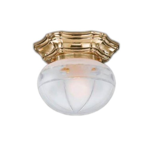 Светильник потолочный PL 7834/1 Reccagni Angelo белый 1 лампа, основание золотое в стиле классический 