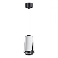 Светильник подвесной Tulip 370827 Novotech белый 1 лампа, основание чёрное в стиле модерн 