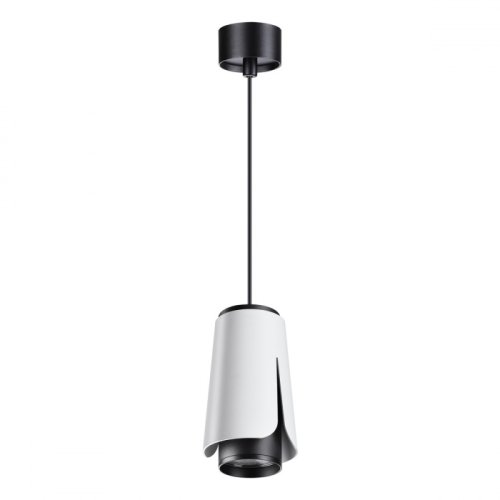 Светильник подвесной Tulip 370827 Novotech белый 1 лампа, основание чёрное в стиле современный 