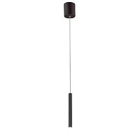 Светильник подвесной LED Cornetta 2121-1P Favourite чёрный 1 лампа, основание чёрное в стиле современный трубочки