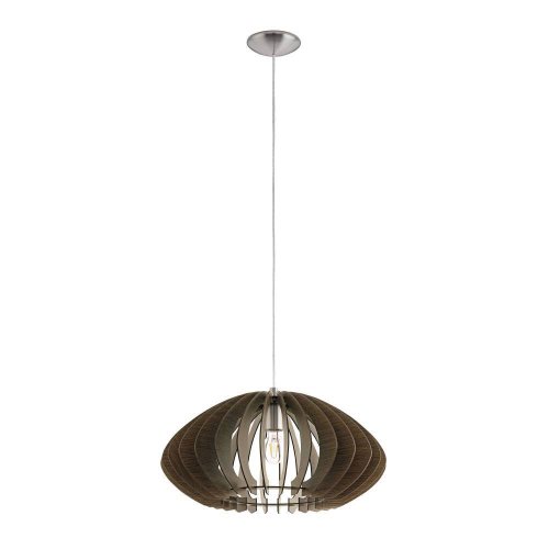 Светильник подвесной COSSANO 2 95261 Eglo коричневый 1 лампа, основание серое никель в стиле современный 