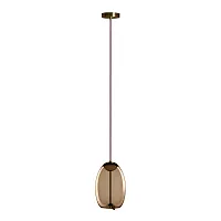 Светильник подвесной LED Knot 8135-A mini LOFT IT янтарный коричневый 1 лампа, основание латунь в стиле модерн 