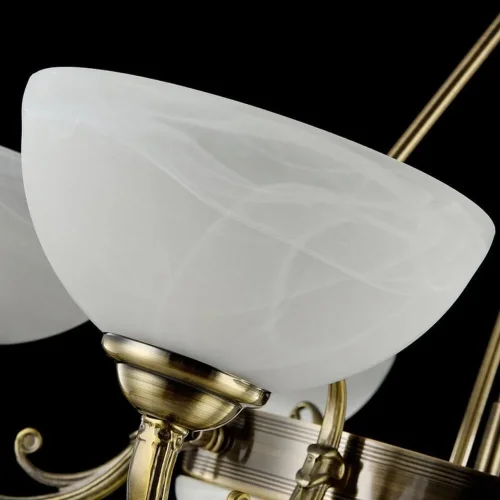 Люстра подвесная Herbert FR2012-PL-09-BZ Freya белая на 9 ламп, основание бронзовое в стиле классический  фото 4