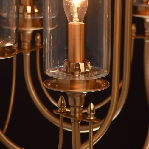 Люстра подвесная Аманда 481012708 MW-Light прозрачная на 8 ламп, основание латунь в стиле классический  фото 10