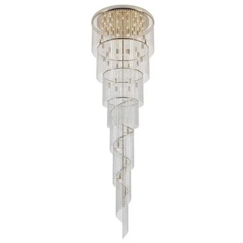 Люстра каскадная хрустальная Emilia E 1.10.100.101 G Dio D'Arte прозрачная на 30 ламп, основание золотое в стиле классический арт-деко 