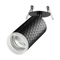 Светильник точечный Brill 370851 Novotech чёрный 1 лампа, основание чёрное в стиле современный 
