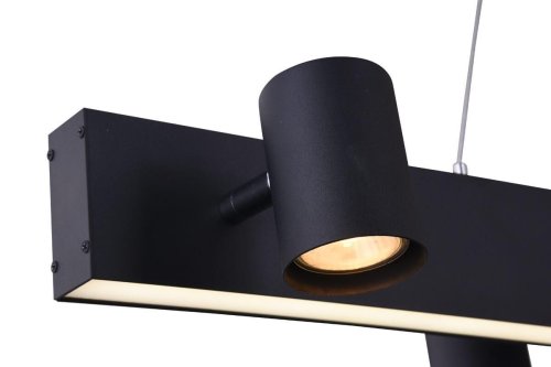 Светильник подвесной Chela VL10142P24 Vele Luce чёрный 4 лампы, основание чёрное в стиле хай-тек линейный фото 3