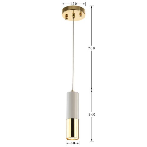 Светильник подвесной Ultra 2755-1P Favourite белый 1 лампа, основание золотое в стиле арт-деко современный трубочки фото 2
