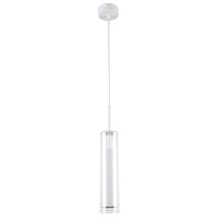 Светильник подвесной LED Aenigma 2557-1P Favourite прозрачный 1 лампа, основание белое в стиле современный трубочки