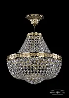 Люстра потолочная хрустальная 19281/H1/35IV G Bohemia Ivele Crystal прозрачная на 6 ламп, основание золотое в стиле классический sp
