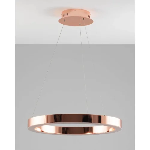 Светильник подвесной LED Viso V1771-PL Moderli белый 1 лампа, основание золотое в стиле хай-тек кольца фото 5