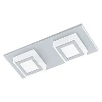 Светильник потолочный LED MASIANO 94506 Eglo серый белый 2 лампы, основание серое в стиле минимализм современный 
