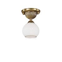 Светильник потолочный PL 8600/1 Reccagni Angelo белый 1 лампа, основание античное бронза в стиле классический 