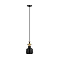 Cветильник подвесной лофт GILWELL 49693 Eglo чёрный 1 лампа, основание бронзовое чёрное в стиле лофт 