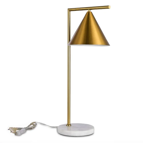 Настольная лампа Dizzie SL1007.204.01 ST-Luce латунь 1 лампа, основание белое мрамор металл в стиле современный лофт  фото 2