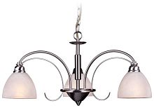 Люстра подвесная  353-203-03 Velante белая на 3 лампы, основание никель в стиле классический 