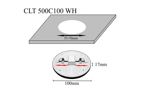 Светильник точечный LED CLT 500C100 WH 3000K Crystal Lux белый 1 , основание белое в стиле современный  фото 2