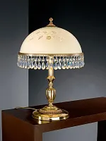 Настольная лампа P 6306 G Reccagni Angelo жёлтая 2 лампы, основание золотое латунь в стиле классический 