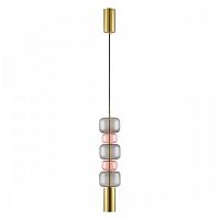 Светильник подвесной Verona 6504/1A Lumion серый розовый 1 лампа, основание бронзовое в стиле модерн 